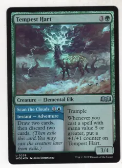 MTG Wilds Of Eldraine Foil Card #238 Tempest Hart - Image 1
