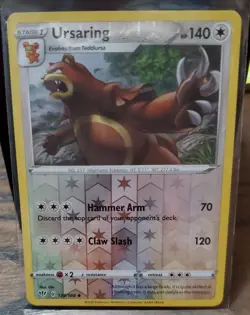4x Pokemon Darkness Ablaze Ursaring 2 Reverse Holo 2 Regular 139/189 Pack Fresh! - Image 1