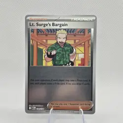 Mega Evolution TCG Pokemon Trainer Lt. Surge's Bargain 120 Reverse - Image 1