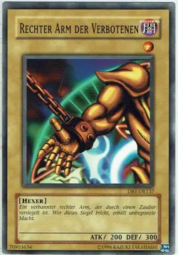 YU-GI-OH Yugioh Right Arm Of The Forbidden DBI-DE137 German Common - Image 1