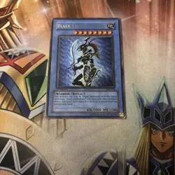 YUGIOH BLACK LUSTER SOLDIER SYE-024 1ST ULTRA HP/CREASES - Image 1