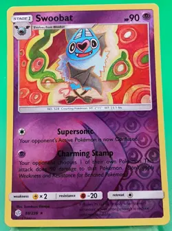 Swoobat 88/236 Cosmic Eclipse Reverse Holo Rare Pokemon Card - Image 1