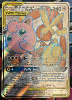 Pokemon: Cosmic Eclipse Mega Lopunny & Jigglypuff GX (Full Art) 225/236 MP - Image 1