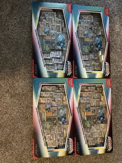 4x Pokemon Prismatic Evolutions Lucario/ Tyranitar Premium Collection SAM'S CLUB - Image 1