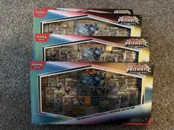 4x Pokemon Prismatic Evolutions Lucario/ Tyranitar Premium Collection SAM'S CLUB - Image 2