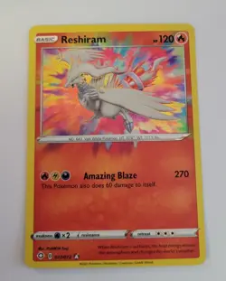 Pokemon TCG Reshiram Shining Fates 017/072 Holo Amazing Rare NM+ - Image 1