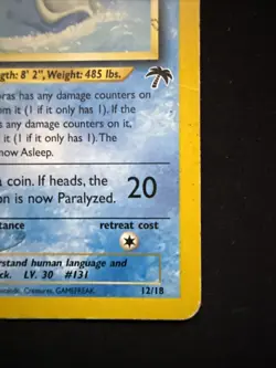 LAPRAS #12/18 NON-HOLO SOUTHERN ISLANDS PROMO 2001 POKEMON TCG - Image 2