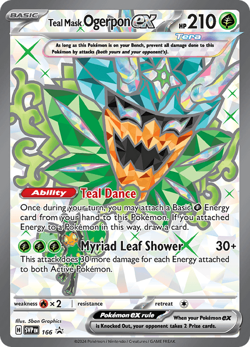 Pokemon TCG Teal Mask Ogerpon ex SVP 166 Scarlet & Violet Black Star Promo NM/M - Image 1