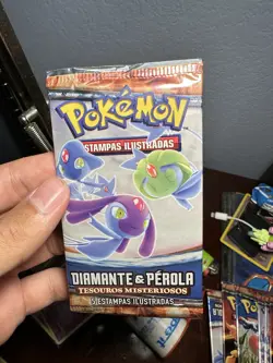 Pokemon Diamond & Pearl Booster Pack Portuguese Mysterious Treasures 820650404207 - Image 2