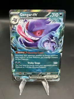 Gengar EX 104/162 Double Black Star Rare Temporal Forces Pokemon TCG NM Holo - Image 1