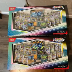 2X PRISMATIC EVOLUTIONS Lucario EX and Tyranitar EX Premium Collection - Image 1