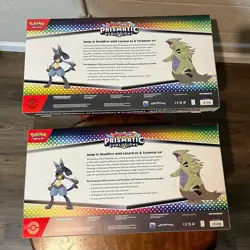 2X PRISMATIC EVOLUTIONS Lucario EX and Tyranitar EX Premium Collection - Image 2