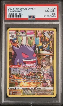 Pokemon TCG Gengar TG06/TG30 Lost Origin Trainer Gallery Card PSA 8.5 - Image 1