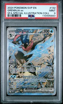 POKEMON SHROUDED FABLE GRENINJA EX #132 ILLUSTRATION PSA 9 MINT #110495883 - Image 1