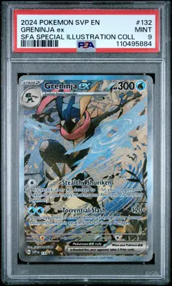 POKEMON SHROUDED FABLE GRENINJA EX #132 ILLUSTRATION PSA 9 MINT #110495884 - Image 1