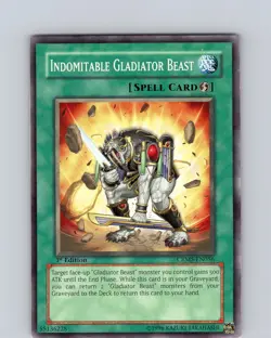 Yu-Gi-Oh Indomitable Gladiator Beast CRMS-EN056 1st Edition Common Card LP - Image 1