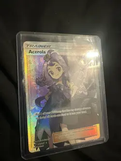 Pokemon Acerola TCG Burning Shadows Holo Full Art Ultra Rare Card 142/147 - Image 1