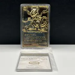 Pokemon TCG BK Gold Card Mewtwo 24K Gold Plated Limited Edition - Image 2