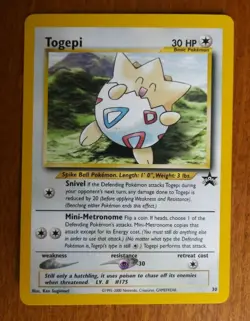VINTAGE RARE NEW TOGEPI POKEMON BLACK STAR PROMO CARD # 30 Wizards of the Coast - Image 1