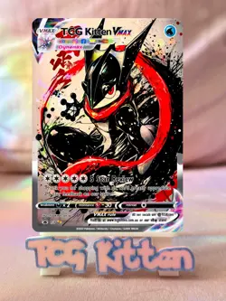 *CUSTOM* Greninja Shiny VMAX Cracked Ice Holo Handmade Proxy Card TCGKITTEN - Image 1