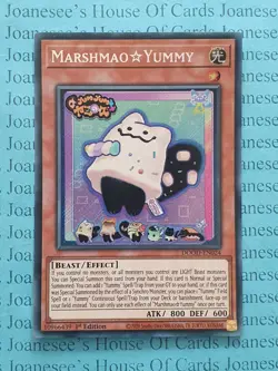 DOOD-EN024 Marshmao☆Yummy Secret Rare Yu-Gi-Oh Card 1st New - Image 1