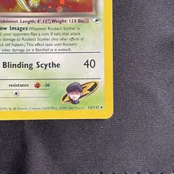 Pokemon TCG-Rocket's Scyther 13/132 Gym Heroes Unlimited Holo Card - Image 4