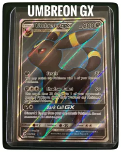 Pokemon Umbreon GX TCG Full Art Holo Card Hidden Fates 142/149 - Image 1