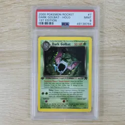 PERFECT SWIRL 🌀💫 PSA 9 1st Edition Dark Golbat 7/82 Holo Pokemon Card Rocket - Image 4