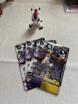 Digimon EX10 Sinister Order x 3 Rare Lucemon : Chaos Mode Ex10-052 Three Cards - Image 1
