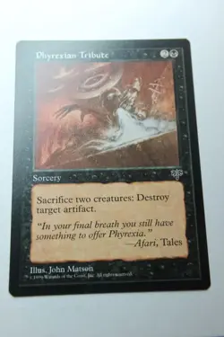 MTG Phyrexian Tribute x1- -Mirage-Lightly Played - Image 1