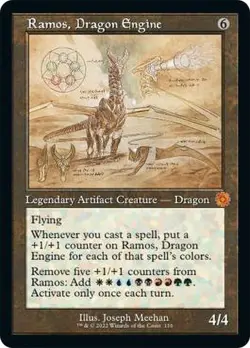 Near Mint x 1 Ramos, Dragon Engine - Retro Schematic The Brothers' War Retro Art - Image 1