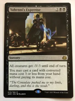 MTG Aether Revolt Yahenni’s Expertise 075/184 NM Rare - Image 1