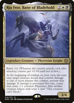 MTG Ria Ivor, Bane of Bladehold [Phyrexia: All Will Be One, Near Mint] - Image 1