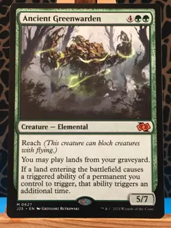 MTG - Ancient Greenwarden. Foundations - Jumpstart 2025. Green - Mythic Creature - Image 1