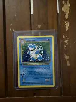 Pokemon TCG Blastoise Holographic Card - Base Set Vintage Collectible - Image 1