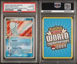 2008 Pokemon Promo Mew Gold Star World Champs Empotech PSA 10 - Image 3