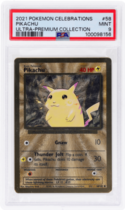 2021 Pokemon Celebrations Ultra-Premium Collection Promos Pikachu #058 PSA 9 - Image 1