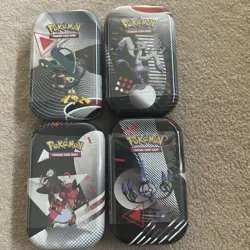 POKEMON TCG: BLACK BOLT & WHITE FLARE UNOVA MINI TIN x 4 - SEALED IN HAND - Image 1