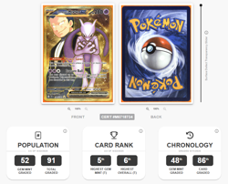 TAG 10 2025 Pokemon Destined Rivals Team Rockets Mewtwo Ex Hyper Rare #240/182 - Image 3