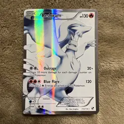 Pokemon TCG Reshiram Black and White Full Art Holo 113/114 - Image 1