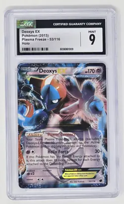 Deoxys EX (53/116) CGC 9 Mint (2013) Pokemon Black & White: Plasma Freeze - Image 1