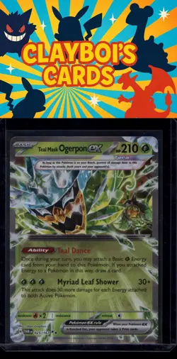 Teal Mask Ogerpon ex SV06: Twilight Masquerade Pokemon 025/167 Double Rare NM+ - Image 1