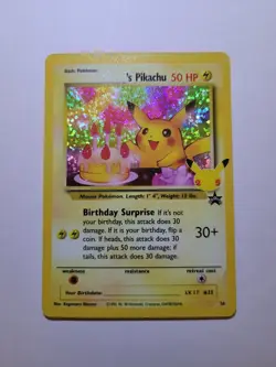Pokemon TCG Birthday Pikachu #24 Holo Celebrations 25th Anniversary NM - Image 2
