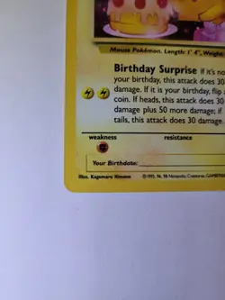 Pokemon TCG Birthday Pikachu #24 Holo Celebrations 25th Anniversary NM - Image 3