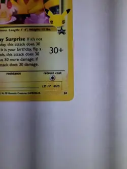 Pokemon TCG Birthday Pikachu #24 Holo Celebrations 25th Anniversary NM - Image 4