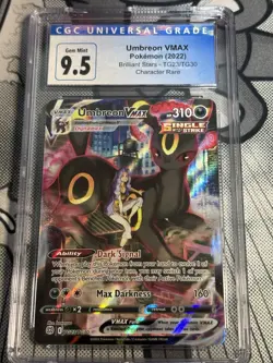 Brilliant Stars Umbreon VMAX CGC 9.5 Gem Mint Holo (110) TG23/TG30 Pokemon - Image 1