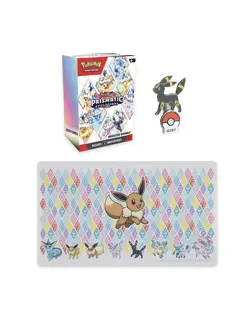 Prismatic Evolutions Booster Packs, Umbreon Pin & Playmat Bundle POKEMON CENTER - Image 2