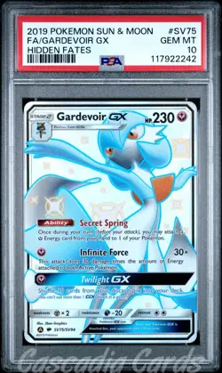 PSA 10 Gardevoir GX Shiny Full Art SV75/SV94 Hidden Fates Pokemon - Image 1