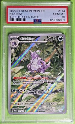 PSA 10 Gem Mint 2023 Pokemon ~ Nidoking ~ MEW EN 151 Illustration Rare #174 - Image 1