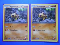 2x Hippopotas 87/160, 2x Aggron Spirit Link 123/160 Pokemon XY Primal Clash NM - Image 1